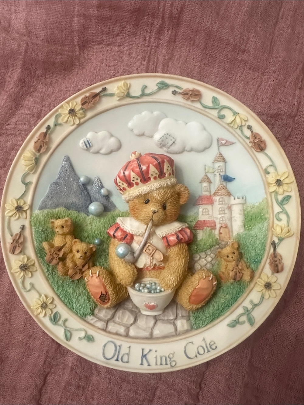 Cherished Teddies Old King Cole Collectible Decorative plate- 1995